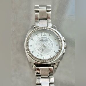 COACH Stainless Steel Watch with Signature Face